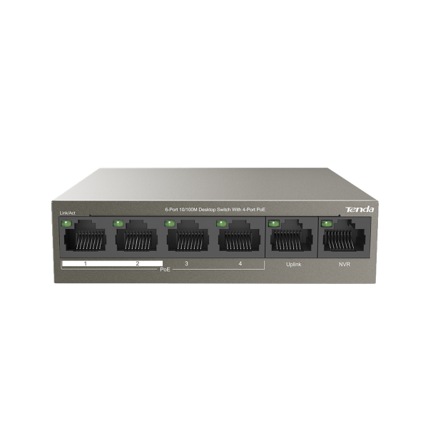 سوئیچ غیرمدیریتی 6 پورت PoE تندا مدل TEF1106P-4-63W