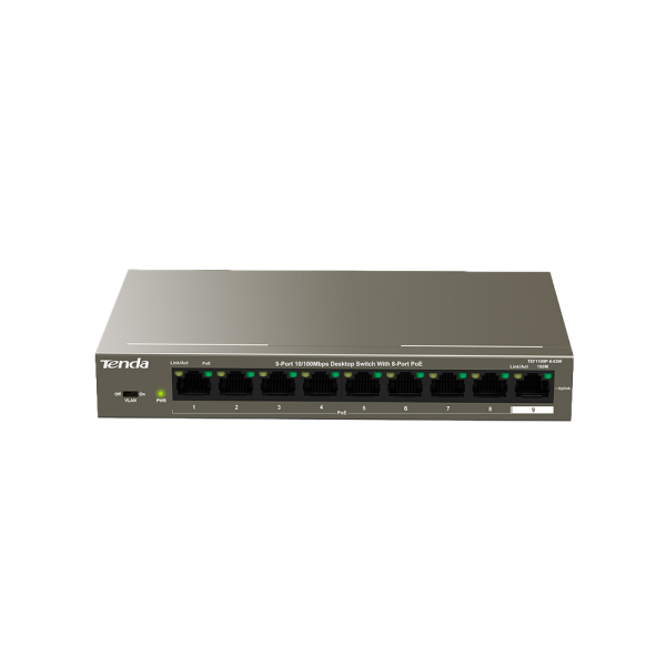 سوئیچ غیرمدیریتی 9 پورت PoE تندا مدل TEF1109P-8-102W