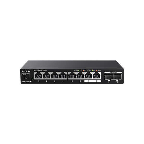سوئیچ غیرمدیریتی 8 پورت 2.5G تندا مدل TEM2010X