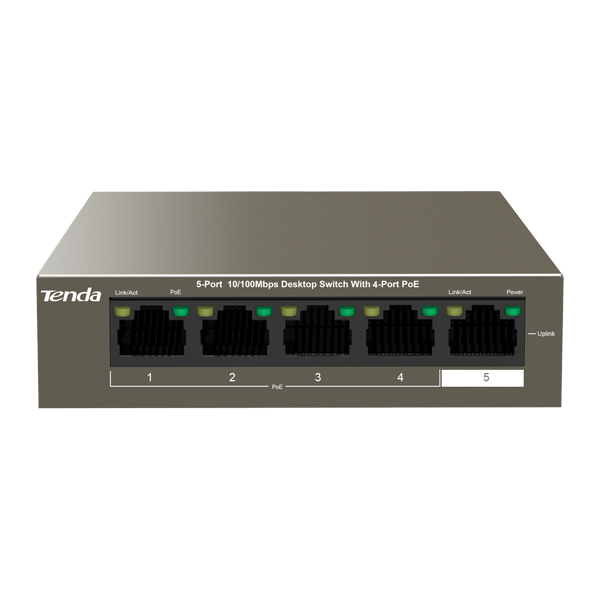 سوئیچ غیرمدیریتی 5 پورت PoE تندا مدل TEF1105P-4-63W